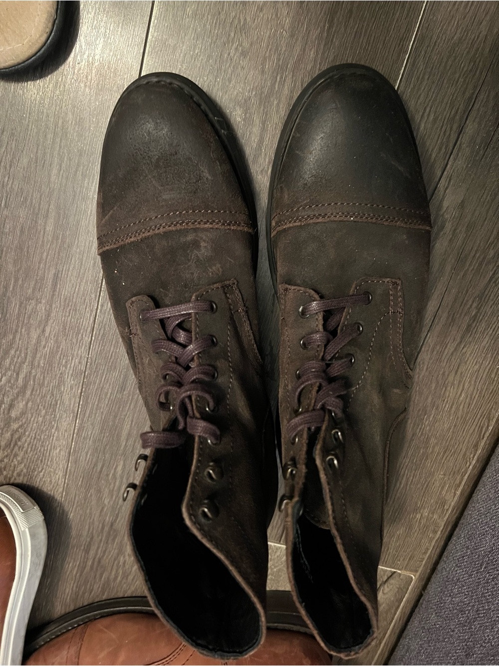 Thursday Boot Company Men's olive Suede Lace-Up Boots
